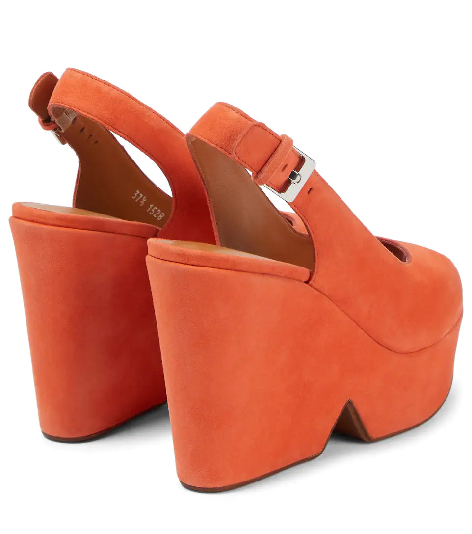 Dylan Orange Suede Sandals - Clergerie - Liberty Shoes Australia