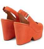 Dylan Orange Suede Sandals - Clergerie - Liberty Shoes Australia