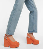 Dylan Orange Suede Sandals - Clergerie - Liberty Shoes Australia