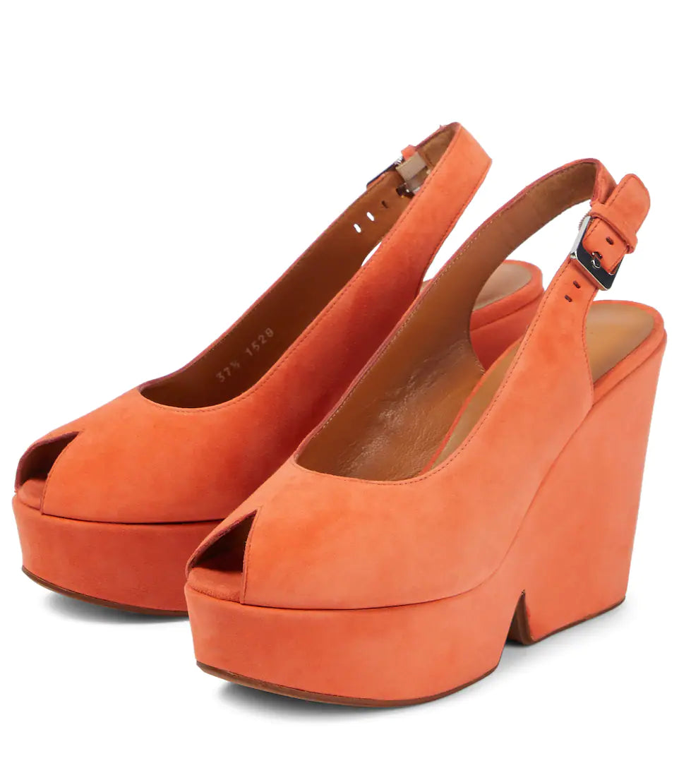 Dylan Orange Suede Sandals - Clergerie - Liberty Shoes Australia