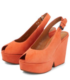 Dylan Orange Suede Sandals - Clergerie - Liberty Shoes Australia
