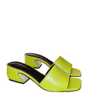 Si Rossi Lime Green Slip-On Slides - SERGIO ROSSI - Liberty Shoes Australia