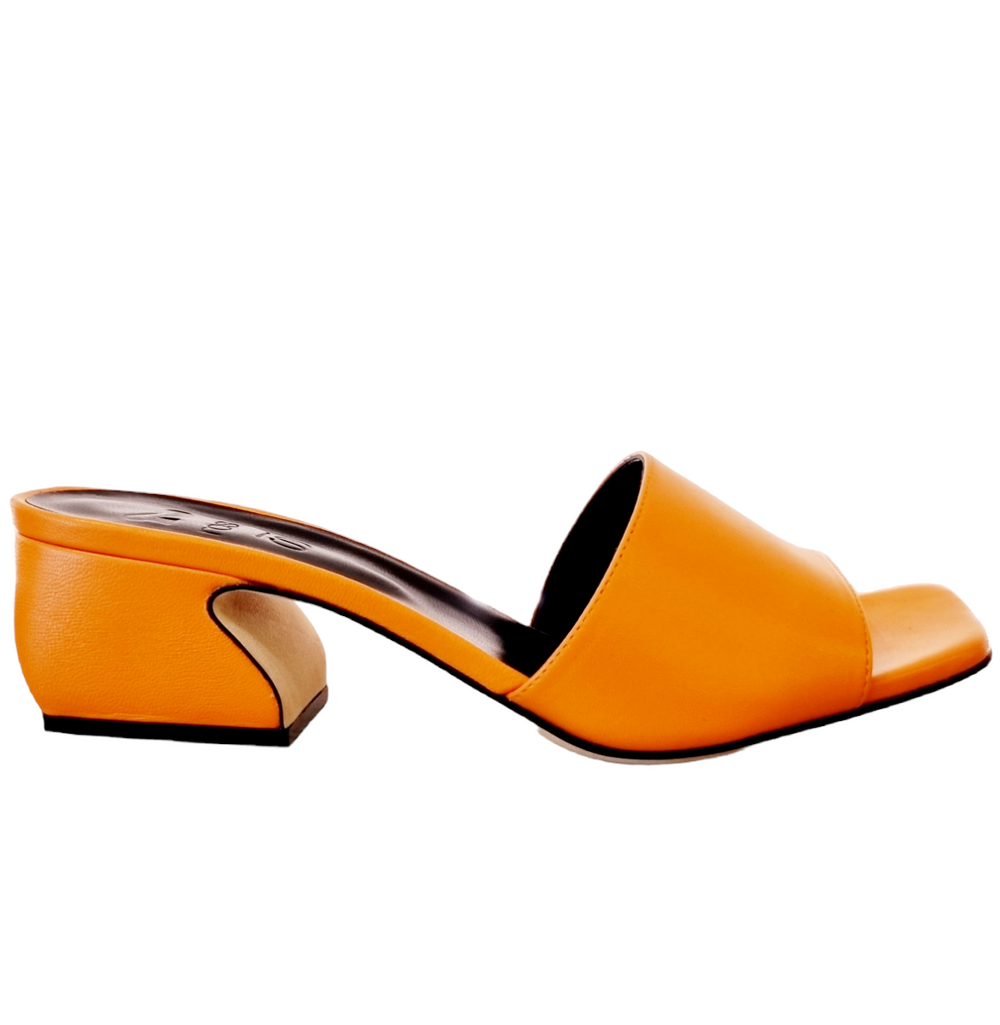 Si Rossi Orange Slip-On Slides - SERGIO ROSSI - Liberty Shoes Australia
