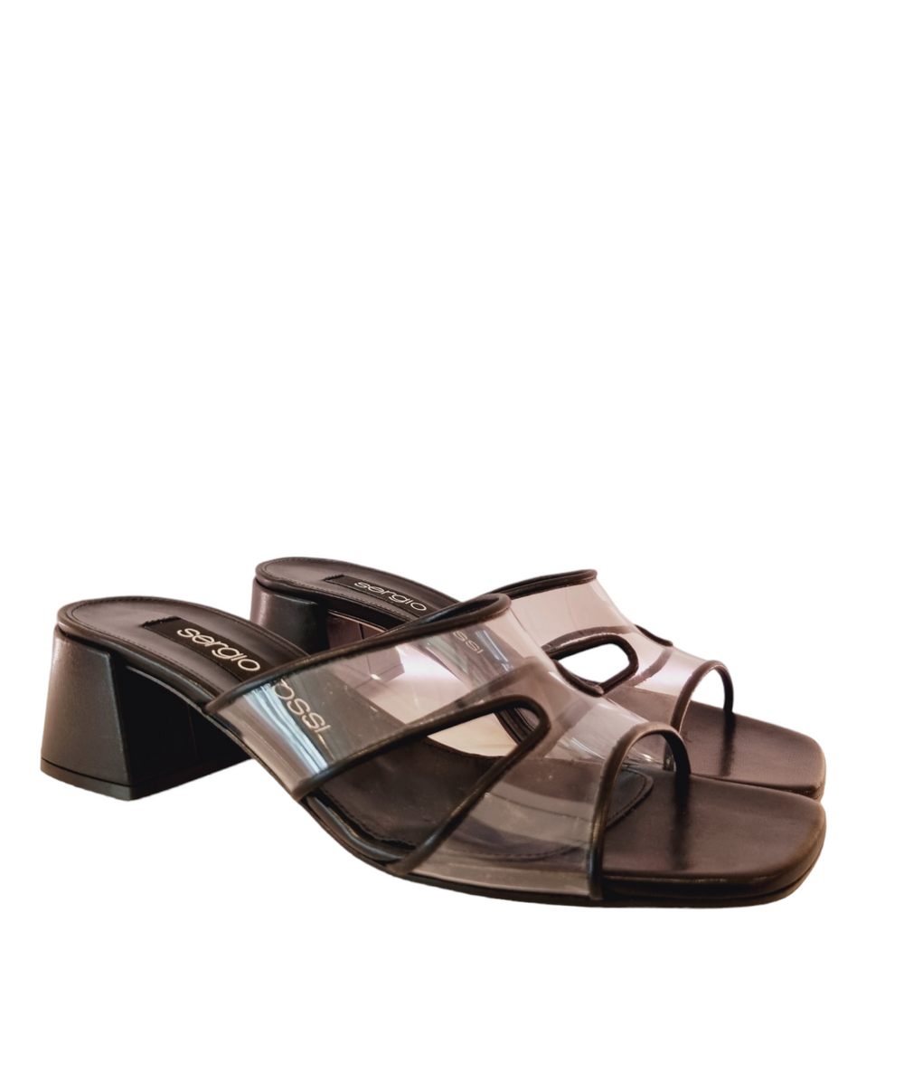 Sr Lunettes Black Mule - SERGIO ROSSI - Liberty Shoes Australia