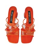 Sr Lunettes Orange Mule - SERGIO ROSSI - Liberty Shoes Australia