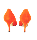 Godiva 075 Orange Suede Pump - SERGIO ROSSI - Liberty Shoes Australia