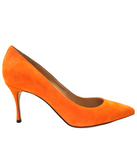 Godiva 075 Orange Suede Pump - SERGIO ROSSI - Liberty Shoes Australia