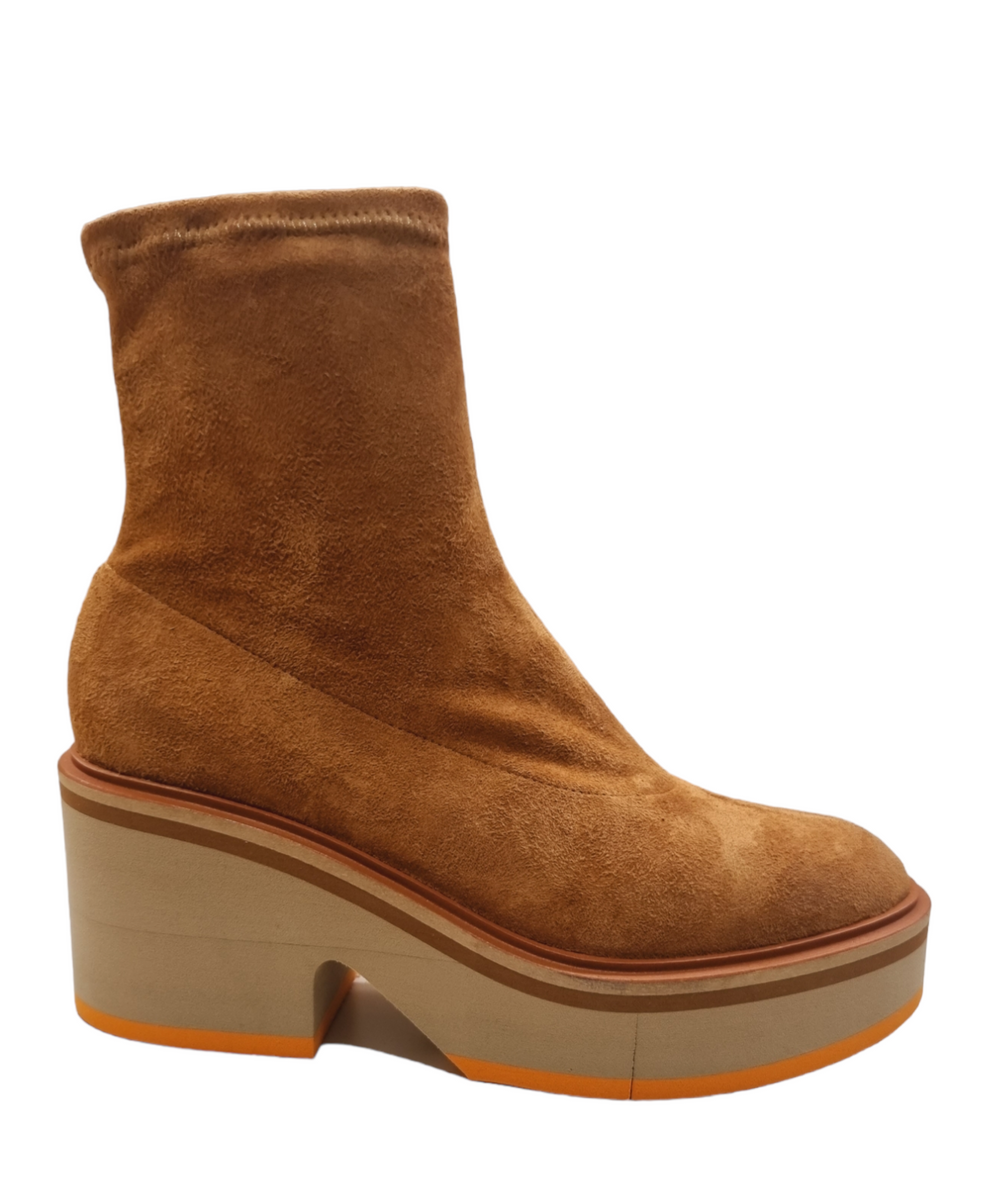 Albane Tan Stretch Boots - Clergerie - Liberty Shoes Australia