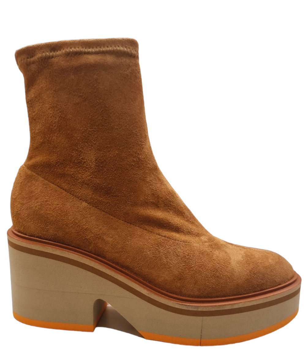 Albane Tan Stretch Boots - Clergerie - Liberty Shoes Australia