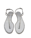 Diana Silver Crystal Sandals - Rene Caovilla - Liberty Shoes Australia