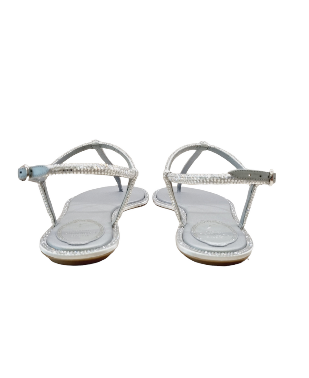 Diana Silver Crystal Sandals - Rene Caovilla - Liberty Shoes Australia