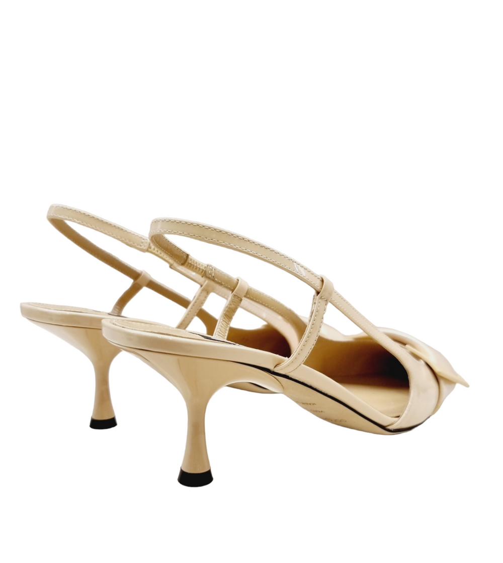 Sr Twenty light nude sling back sandals - SERGIO ROSSI - Liberty Shoes Australia