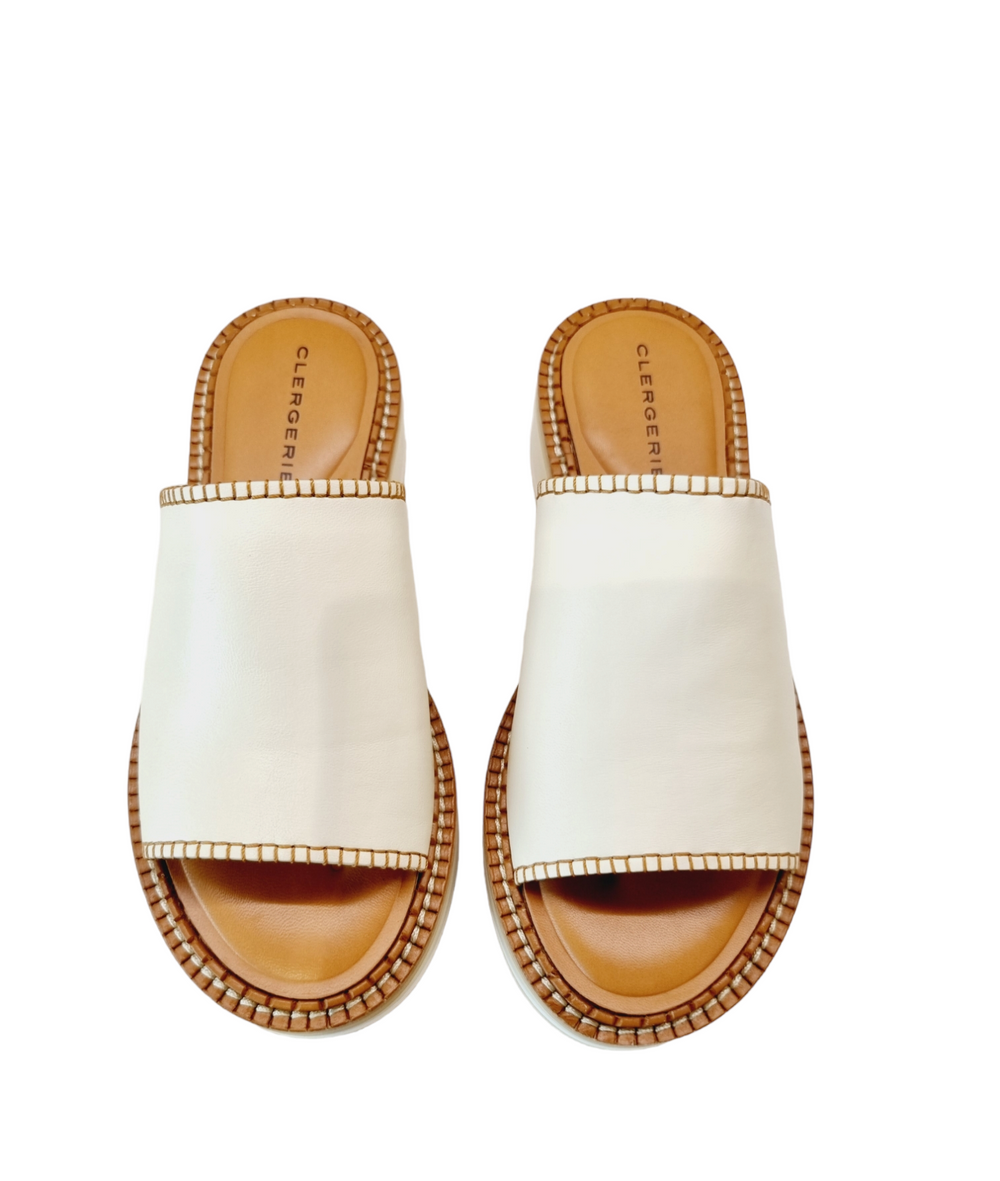 Fastp Ivory Mule Slip-On - Clergerie - Liberty Shoes Australia