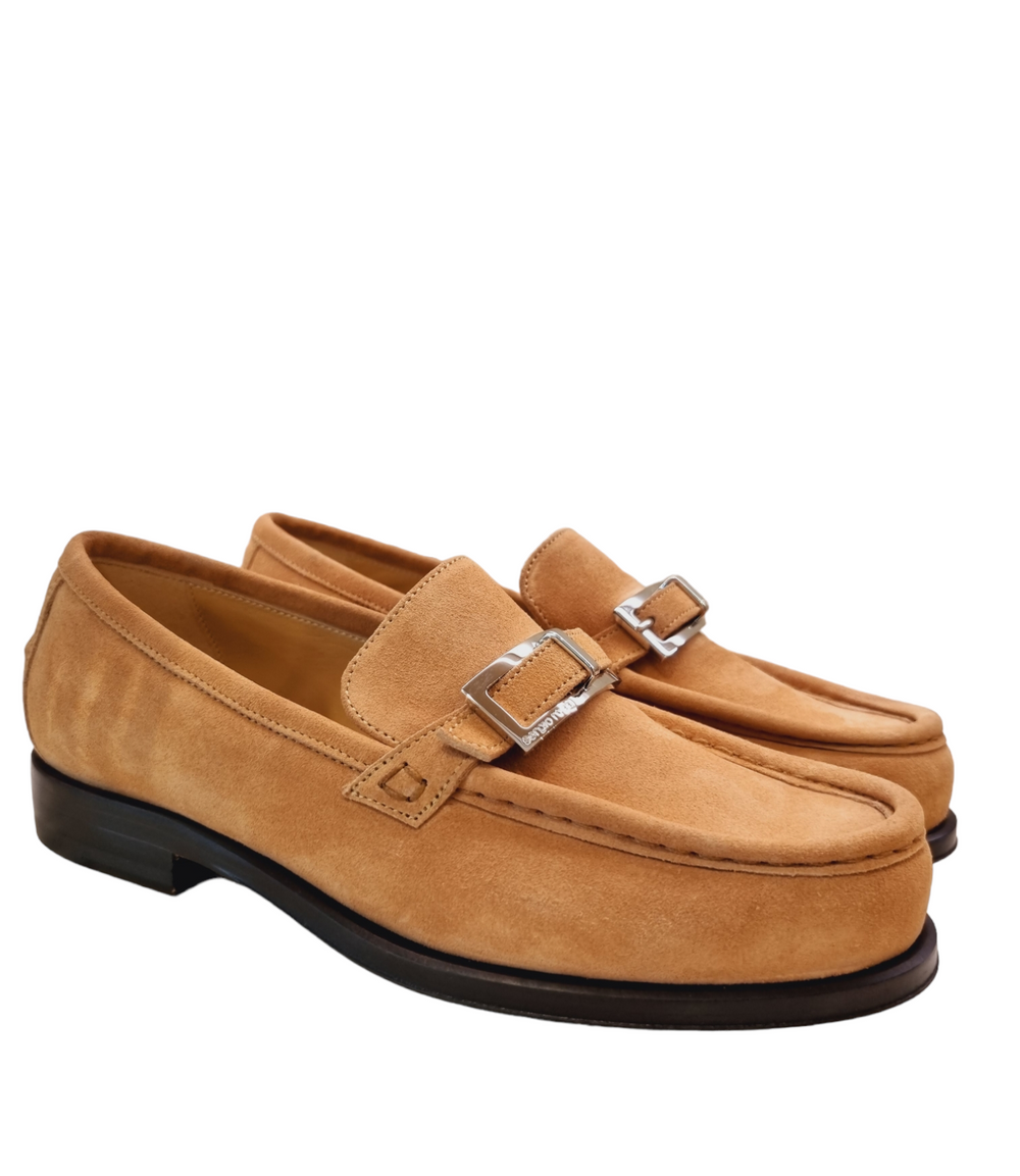 Sr Nora Tan Suede Loafers - SERGIO ROSSI - Liberty Shoes Australia