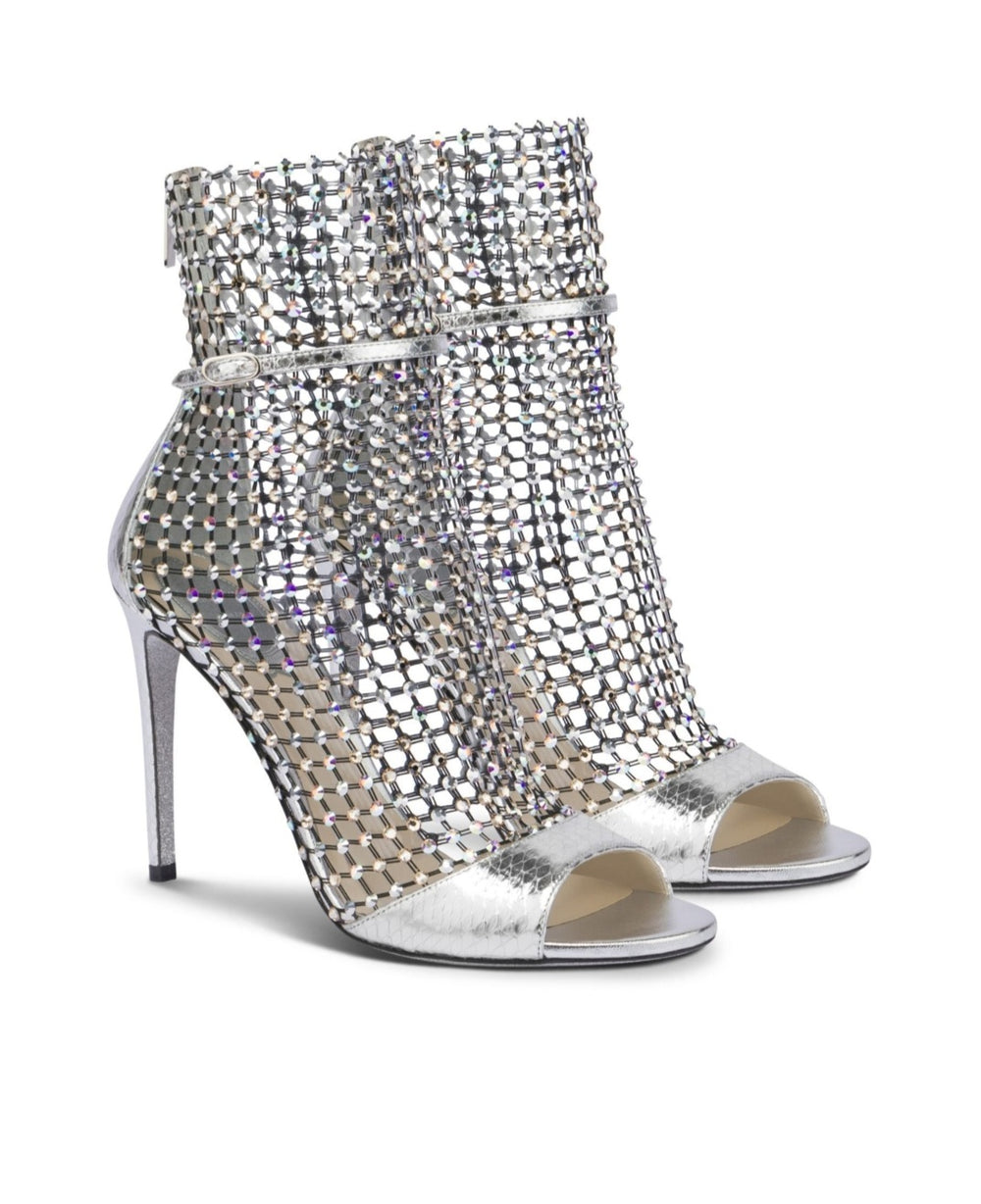 Galaxia Silver Stiletto Sandals - Rene Caovilla - Liberty Shoes Australia