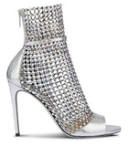 Galaxia Silver Stiletto Sandals - Rene Caovilla - Liberty Shoes Australia