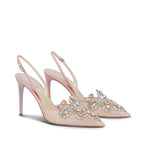 Veneziana Powder Pink 10cm Sling-Back Sandals - Rene Caovilla - Liberty Shoes Australia
