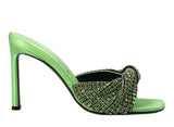 Evangelie Green Crystal Mules - SERGIO ROSSI - Liberty Shoes Australia