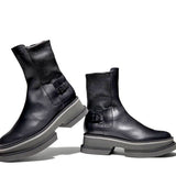 Bey Leather Platform Boots - Clergerie - Liberty Shoes Australia