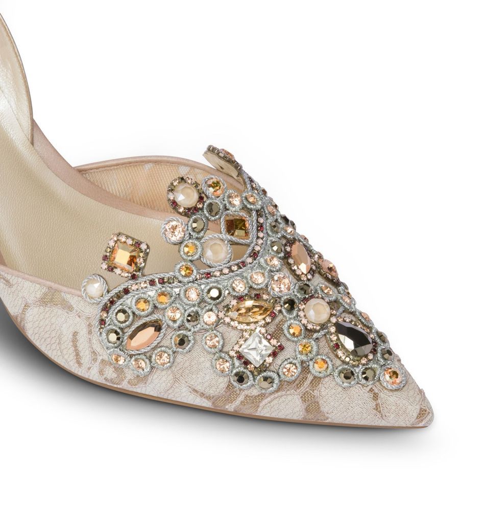 Veneziana Beige Sling-Back Sandals - Rene Caovilla - Liberty Shoes Australia