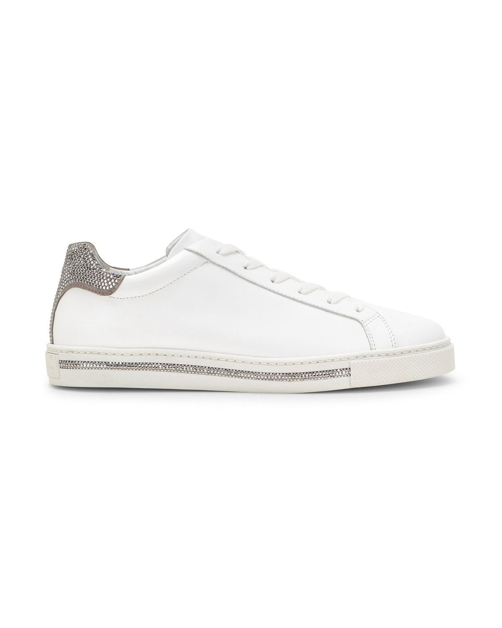 Xtra Sneakers White with Crome Contrast Strass - Rene Caovilla - Liberty Shoes Australia