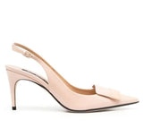 Sr1 Ivory Patent Slingback Pump - SERGIO ROSSI - Liberty Shoes Australia