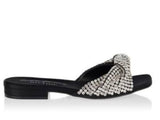 Evangelie Crystal Flat Slip-On Sandals - SERGIO ROSSI - Liberty Shoes Australia